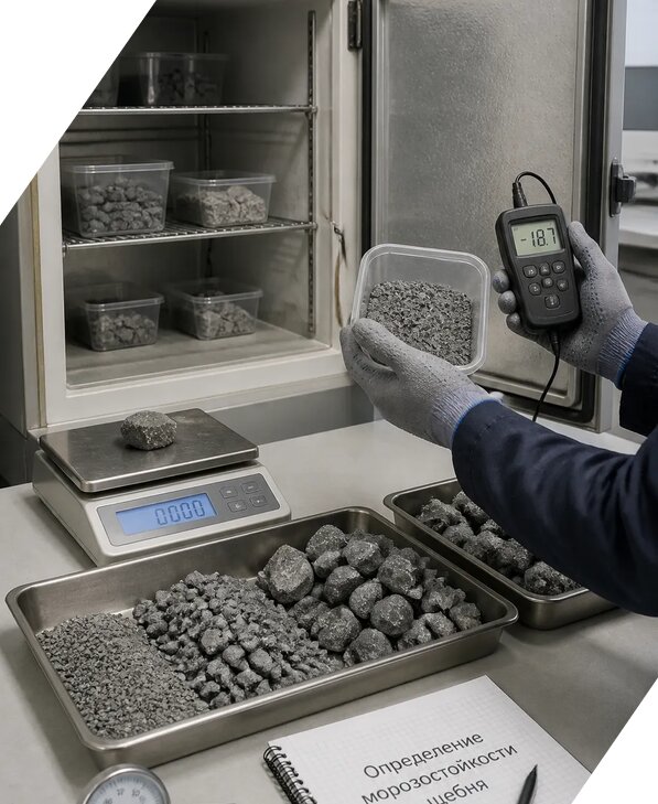 Определение морозостойкости щебня в Чебоксарах от 3599 р. | ЭкспертизаРоссия