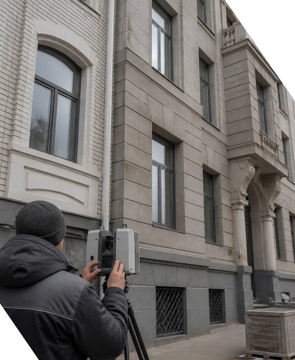 Лазерное сканирование фасадов зданий для обследования в Чебоксарах